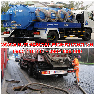 Hút hầm cầu tại Khu công nghiệp Mỹ Phước -Bến Cát - Bình Dương