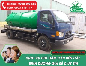 Hút Hầm Cầu Bến Cát Giá Cực Rẻ – Không Đục Phá – Sạch Triệt Để