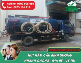 Dịch vụ hút hầm cầu Bình Dương giá rẻ【✔️Bảo Hành Dài Hạn】