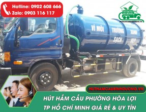 Hút Hầm Cầu Phường Hòa Lợi Uy Tín, Giá Tốt | Phục Vụ 24/24