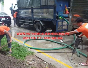 Đội ngũ xe hút hầm cầu giá rẻ chuyên nghiệp tại KCN Bắc Tân Uyên - Bình Dương