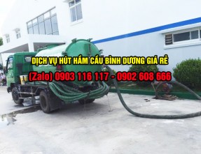 Nhận hút hầm cầu chuyên nghiệp giá rẻ, đảm bảo sạch sẽ tại Bình Dương