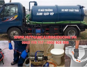 Hút hầm cầu, thông cống nghẹt tại Hòa Lợi Bến Cát uy tín giá rẻ