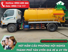 Hút hầm cầu phường Hội Nghĩa TP Tân Uyên, cam kết sạch triệt để, giá rẻ
