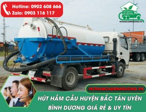 Dịch vụ hút hầm cầu Bắc Tân Uyên giá rẻ ✓ Công nghệ mới ✓ Hút sạch 100%