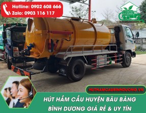 Hút hầm cầu Bàu Bàng uy tín, giá rẻ, cam kết hút triệt để 100%