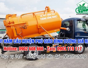 Hút hầm cầu huyện Phú Giáo Giá rẻ ✓ Đảm bảo sạch sẽ