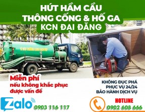 Dịch vụ hút hầm cầu KCN Đại Đăng giá rẻ uy tín nhất