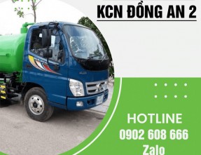 Dịch vụ hút hầm cầu tại KCN Đồng An 2 uy tín, giá rẻ, cam kết hút triệt để 100%