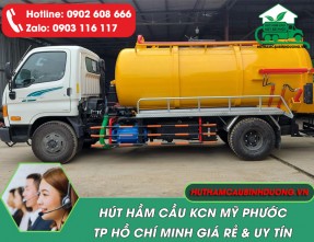 Hút hầm cầu KCN Mỹ Phước giá rẻ – Nhanh chóng 24/24