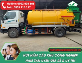 Hút hầm cầu KCN Nam Tân Uyên chuyên nghiệp, công nghệ hiện đại, giá cả hợp lý