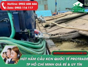 Hút hầm cầu KCN Quốc Tế Protrade – Có mặt nhanh, sạch sẽ, giá rẻ