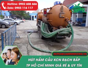 Dịch vụ hút hầm cầu KCN Rạch Bắp Uy tín - Giá rẻ - Sạch triệt để
