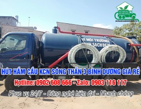 Hút hầm cầu KCN Sóng Thần 3 Bình Dương Giá Rẻ ✅ Cam Kết Triệt Để