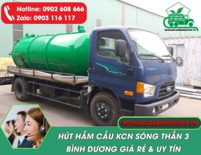 Hút hầm cầu KCN Sóng Thần 3 giá rẻ, uy tín, chất lượng, phục vụ 24/24