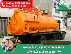 Dịch vụ hút hầm cầu tại KCN Thới Hòa uy tín, giá cực rẻ