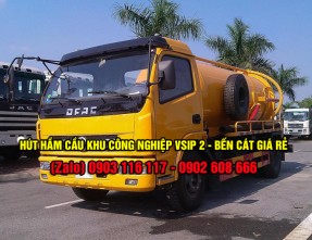 Chuyên nhận hút hầm cầu giá rẻ uy tín cam kết sạch sẽ tại KCN Vsip 2 - Bến Cát