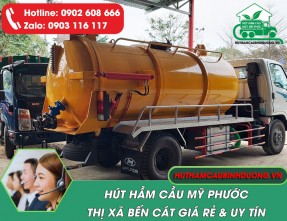 Dịch vụ hút hầm cầu KCN Mỹ Phước - Bến Cát giá rẻ, uy tín