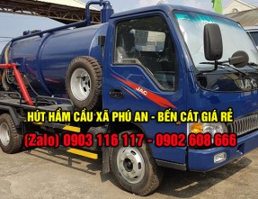 Dịch vụ hút hầm cầu Phú An - Bến Cát giá rẻ uy tín, cam kết sạch sẽ