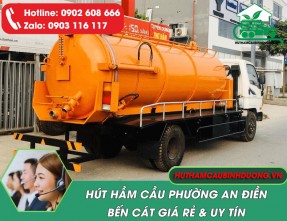 Hút hầm cầu phường An Điền Bến Cát ✓ giá rẻ ✓ sạch sẽ ✓ không đục phá