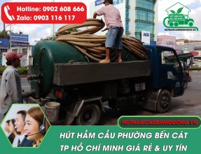 Hút Hầm Cầu Bến Cát Uy Tín, Giá Rẻ, Phục Vụ 24/24