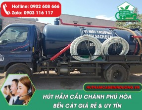 Hút hầm cầu chuyên nghiệp, giá rẻ tại Phường Chánh Phú Hòa - Bến Cát