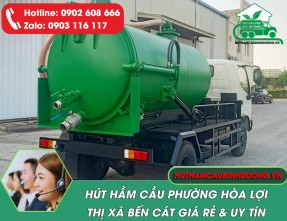 Dịch vụ hút hầm cầu Phường Hòa Lợi ✓uy tín ✓nhanh chóng ✓giá thành rẻ
