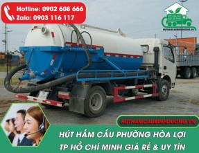 Hút Hầm Cầu Phường Hòa Lợi 24/24, Uy Tín, Giá Rẻ, Không Đục Phá