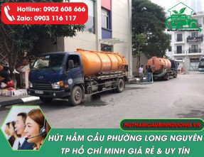 Hút hầm cầu phường Long Nguyên Giá Rẻ - Phục Vụ 24/24 - Không Đục Phá
