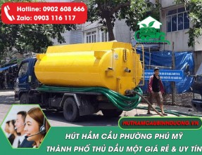 Hút hầm cầu tại phường Phú Mỹ - Thủ Dầu Một giá rẻ, chuyên nghiệp, nhanh chóng