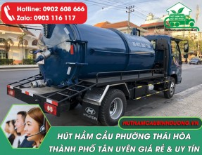 Dịch vụ hút hầm cầu phường Thái Hòa TP Tân Uyên giá rẻ, uy tín, sạch sẽ