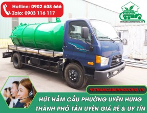 Dịch vụ hút hầm cầu tại phường Uyên Hưng - Tân Uyên giá rẻ, uy tín, sạch sẽ