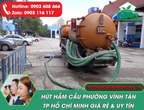 Hút hầm cầu phường Vĩnh Tân – Uy tín, giá rẻ, sạch sẽ 100%