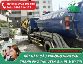 Hút Hầm Cầu phường Vĩnh Tân TP Tân Uyên giá rẻ【PHỤC VỤ 24/24】