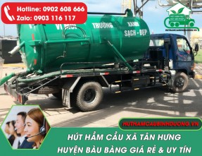Dịch vụ hút hầm cầu tại xã Tân Hưng huyện Bàu Bàng uy tín, giá rẻ