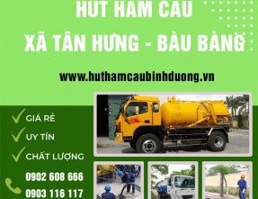 Hút hầm cầu xã Tân Hưng - Bàu Bàng ✅ [UY TÍN] & [GIÁ RẺ NHẤT]