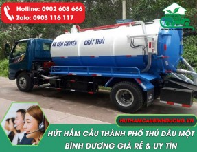 Hút hầm cầu Thủ Dầu Một uy tín, giá rẻ, thi công nhanh【✔️Phục vụ 24/7】