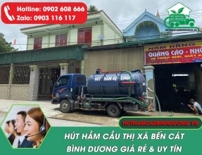 Đơn vị hút hầm cầu tại Bến Cát uy tín, nhanh chóng, giá rẻ