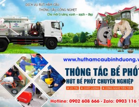 Hút Hầm Cầu TP Mới Bình Dương, Máy Móc Hiện Đại, Sạch Triệt Để 100%