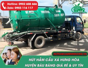 Hút hầm cầu xã Hưng Hòa Bàu Bàng uy tín, nhanh chóng, giá SIÊU RẺ