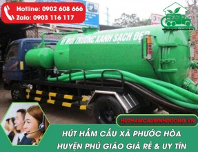 Dịch vụ hút hầm cầu xã Phước Hòa Huyện Phú Giáo UY TÍN - GIÁ RẺ