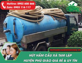 Dịch vụ hút hầm cầu xã Tam Lập huyện Phú Giáo giá rẻ, chuyên nghiệp, uy tín