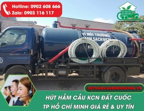 Hút hầm cầu KCN Đất Cuốc Giá Rẻ - Phục Vụ 24/24 - Không Đục Phá 