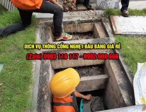 Chuyên thông cống nghẹt tại Bàu Bàng giá rẻ, uy tín, bảo hành dài hạn