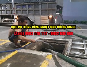 Thợ thông cống nghẹt Bình Dương uy tín giá rẻ, không đục phá