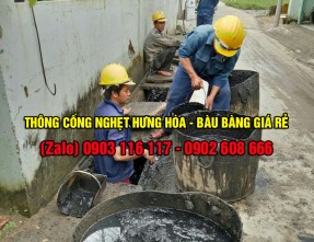 Dịch vụ thông cống nghẹt xã Hưng Hòa - Bàu Bàng giá rẻ uy tín, đảm bảo sạch sẽ