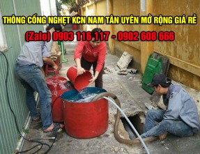 Thông cống nghẹt KCN Nam Tân Uyên Mở Rộng giá rẻ uy tín nhất