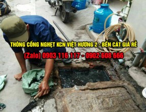 Thông cống nghẹt Việt Hương 2 giá rẻ với máy móc hiện đại, đảm bảo sạch sẽ
