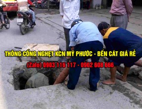 Dịch vụ thông cống nghẹt Mỹ Phước giá rẻ, cam kết sạch sẽ, bảo hành lâu dài