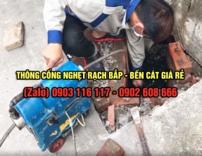 Đội xe thông cầu cống nghẹt giá rẻ, cam kết sạch sẽ tại KCN Rạch Bắp - Bến Cát